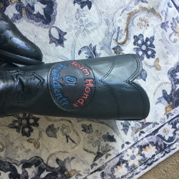 Prez of American Honda Larry Mahan Full Quill Ostrich Ropers - Picture 7 of 15